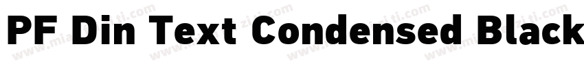 PF Din Text Condensed Black Regular字体转换